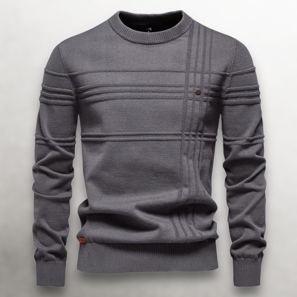 WEXLER GridWeave™ Cotton Sweater