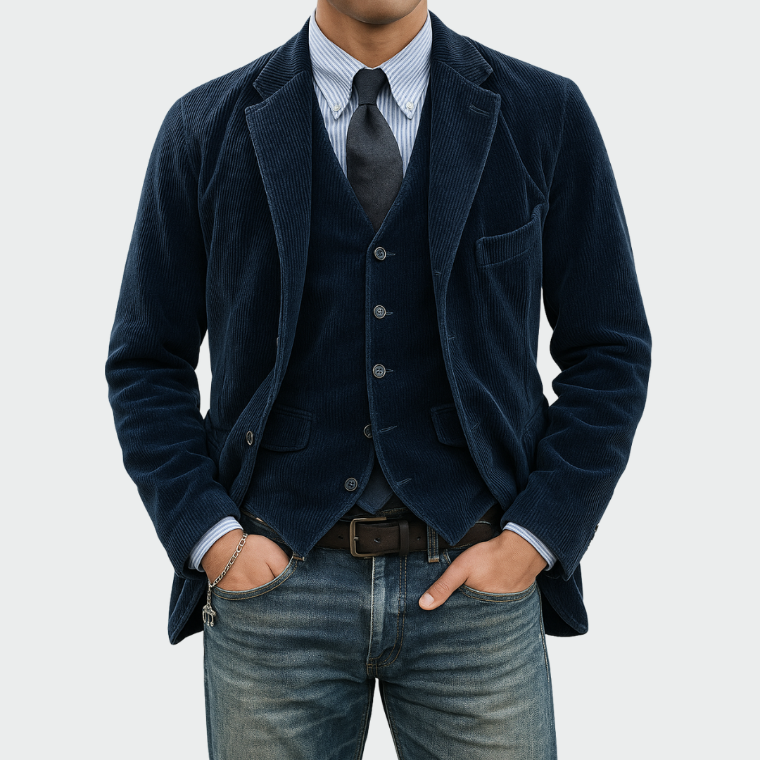 WEXLER Sartoria™ | 2-Piece Suit: Velvet Blazer and Vest