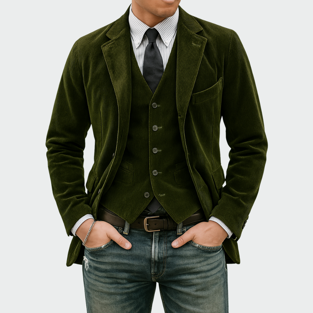 WEXLER Sartoria™ | 2-Piece Suit: Velvet Blazer and Vest