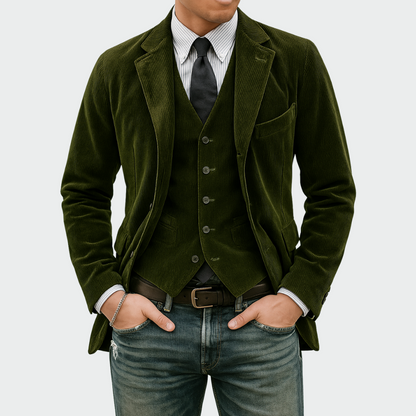 WEXLER Sartoria™ | 2-Piece Suit: Velvet Blazer and Vest